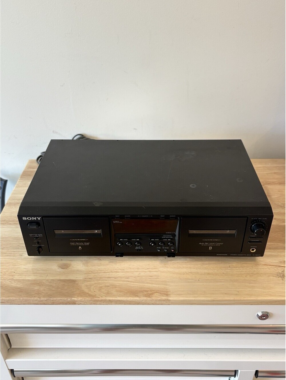 Sony TC-WE475 Dual Stereo Cassette Tape Deck Dolby HX Pro Auto Reverse Tested